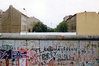 Blick nach Berlin-Ost Brunnenstrasse im September 1987
