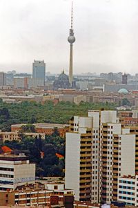 Blick vom Europacenter in Richtung Ost-Berlin im September 1987