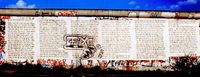 Graffiti an der Mauer in Berlin im September 1987
