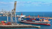 BARBARA P (IMO 9144720) am 8.11.2019 den Hafen von Arrecife / Lanzarote verlassend