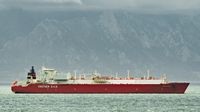 LNG-Tanker CADIZ KNUTSEN (IMO: 9246578) am 4.11.2019 in der Strasse von Gibraltar