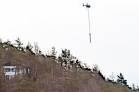 Hubschrauber mit Säge - am Oslofjord 10.02.2020