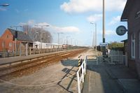 Beim Bahnhof Herrnburg im Jahr 1990
