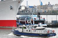 Zollboot KEHRWIEDER am 16.10.2023 im Hafen von Hamburg
