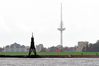 Cuxhaven Bereich Kugelbake und Funkturm am 16.10.2023