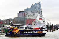 Hafenfähre ÖVELGÖNNE am 16.10.2023 im Hafen von Hamburg
