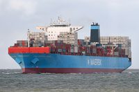 SAN LORENZO MAERSK Container Ship, IMO 9622227, am 16.10.2023 in der Nordsee