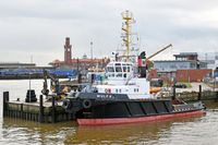 WULF 9 Tug, IMO 8714243, am 16.10.2023 in Cuxhaven