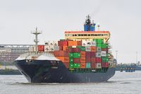 HARRISON Container Ship, IMO: 9220079, am 16.10.2023 bei Hamburg