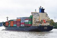 HARRISON Container Ship, IMO 9220079, am 16.10.2023 bei Hamburg