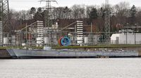 EX-DACHS (P6127) bzw. S 77 am 23.12.2023 unweit ehemaliger Baltec Werft in Lübeck-Herrenwyk