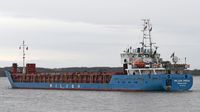 WILSON ONEGA General Cargo Ship, IMO 9156199, am 23.12.2023 in Lübeck-Travemünde