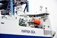 HAFNIA SEA (IMO 9357602) am 23.12.2023 beim Seelandkai in Lübeck