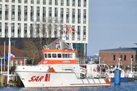SAR-Boot FELIX SAND von der Deutschen Gesellschaft zur Rettung Schiffbrüchiger (DGzRS) am 27.01.2024 in Lübeck-Travemünde