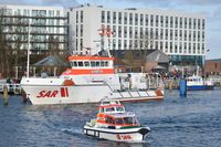 SAR-Boote FELIX Sand und SAPHIR am 27.01.2024 in Lübeck-Travemünde