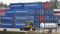 Container von TRANSFENNICA am 03.02.2024 in Lübeck