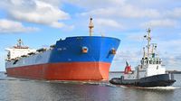 HONG DAI, Bulk Carrier, IMO 9563603, am 24.02.2024 in der Ostsee vor Lübeck-Travemünde