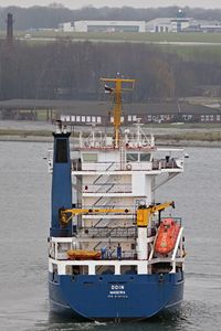 ODIN, General Cargo Ship, IMO 9101144, am 14.02.2024 in der Kieler Förde