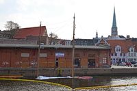 Galeasse FRIDTHJOF am 09.03.2024 in Lübeck gesunken