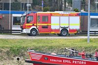 Fahrzeug der Feuerwehr Lübeck mit Kennzeichen HL-I 144 am 09.03.2024 bei der Feuerwache 4 in Lübeck-Schlutup