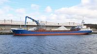 ANJA, General Cargo Ship, IMO 9115987, am 16.03.2024 beim Lehmannkai 1 Lübeck