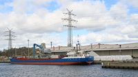 ANJA, General Cargo Ship, IMO 9115987, am 16.03.2024 beim Lehmannkai 1 Lübeck