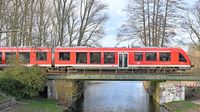 Eisenbahn-Brücke über die Wakenitz bei Lübeck 14.03.2024