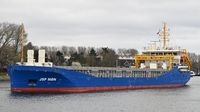 JSP MØN, General Cargo Ship, IMO 9968176, am 16.03.2024 in Lübeck-Travemünde