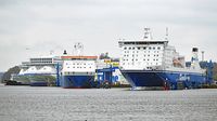 FINNSTAR (Finnlines, IMO 9319442) am 02.04.2024 in Lübeck-Travemünde