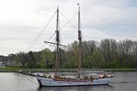 Segelschiff NORDLYSET am 06.04.2024 in Lübeck-Travemünde