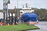 KAARI, General Cargo Ship, IMO 9434761, am 15.04.2024 beim Nordlandkai Lübeck