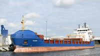 KAARI, General Cargo Ship, IMO 9434761, am 15.04.2024 beim Nordlandkai Lübeck
