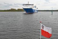 FINNPULP (IMO 9212644, Finnlines) am 27.04.2024 unweit Stülper Huk Alt-Travemünde