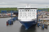 FINNSWAN ex NORDLINK (Finnlines, IMO 9336256) am 07.05.2024 in Lübeck-Travemünde