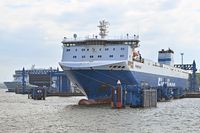 FINNPULP (IMO 9212644, Finnlines) am18.05.2024 in Lübeck-Travemünde