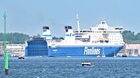 FINNSWAN ex NORDLINK (Finnlines, IMO 9336256) am 18.05.2024 auslaufend Lübeck-Travemünde