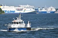 Polizeiboot HABICHT am 18.05.2024 unweit Lübeck-Travemünde