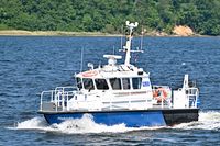 Polizeiboot HABICHT am 18.05.2024 unweit Lübeck-Travemünde