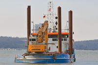 CAMILLA HØJ (IMO 7236311) am 30.3.2018 im Hafen von Niendorf / Ostsee