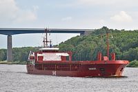EKNOE, General Cargo Ship, IMO 9353395, am 06.06.2024 im Nordostsee-Kanal