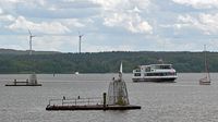 HANSE am 08.07.2024 auf der TRAVE unweit Lübeck-Travemünde