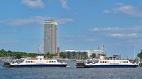 Priwall-Fähren TRAVEMÜNDE und PÖTENITZ am 08.07.2024 in Lübeck-Travemünde