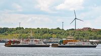 Priwall-Fähren TRAVEMÜNDE und PÖTENITZ am 08.07.2024 in Lübeck-Travemünde