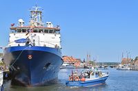 Bundespolizei-Schiffe BP 84 NEUSTADT und EUROPA 1 am 20.07.2024 in Neustadt / Holstein