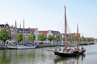 Drehbrücke wurde geöffnet für dieses schöne Segelschiff. Lübeck 01.08.2024