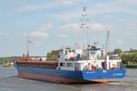 RIG ( IMO 8801137) am 01.08.2024 auf der Trave bei Lübeck-Schlutup