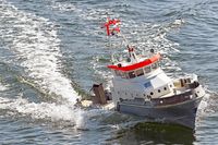 Modellschiff der DGzRS beim Tag der Seenotretter in Lübeck-Travemünde 31.08.2024