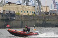 Feuerwehr-Boot am 19.09.2024 im Hamburger Hafen