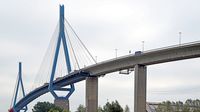 Köhlbrandbrücke am 19.09.2024 im Hafen von Hamburg