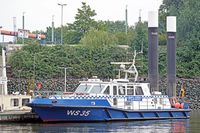 WS 35, Polizeiboot, am 19.09.2024 im Hafen von Hamburg